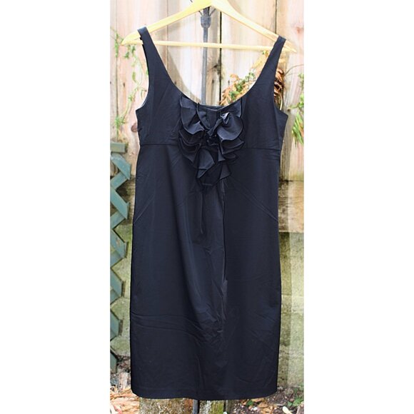 Diane Von Furstenberg DVF - sz 6 - Adelina Ruffle Front Tank Dress in Black - Picture 2 of 7